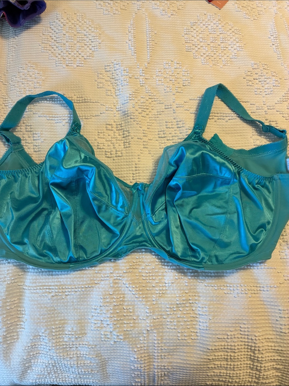 Goddess turquoise Satin Underwire Bra